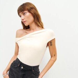 Reformation Cello Knit Top in Cream